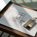 Gridline Glass Logo - Entry #518