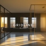 Gridline Glass Logo - Entry #182