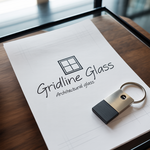 Gridline Glass Logo - Entry #493